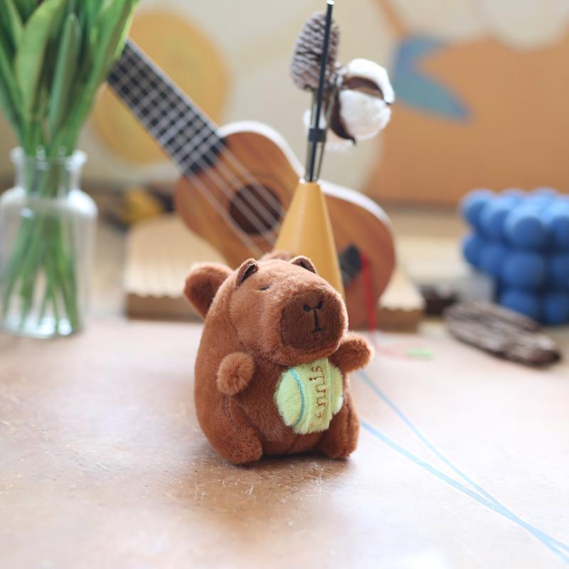 

Cute Capybara Plush Keychain With Wings For Bag Decoration And Collectible Toy