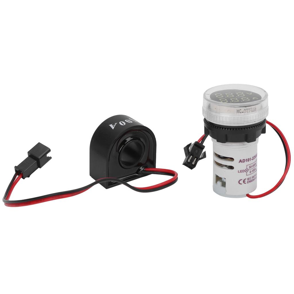 AD101‑22VAM Indicator Light Voltage Current Dual Display Indicator AC50‑500V 0‑100A