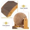 Durable Sisal Cats Scratching Post With Rotating Wheel Design And Natural Wood Structure For Furniture Protections