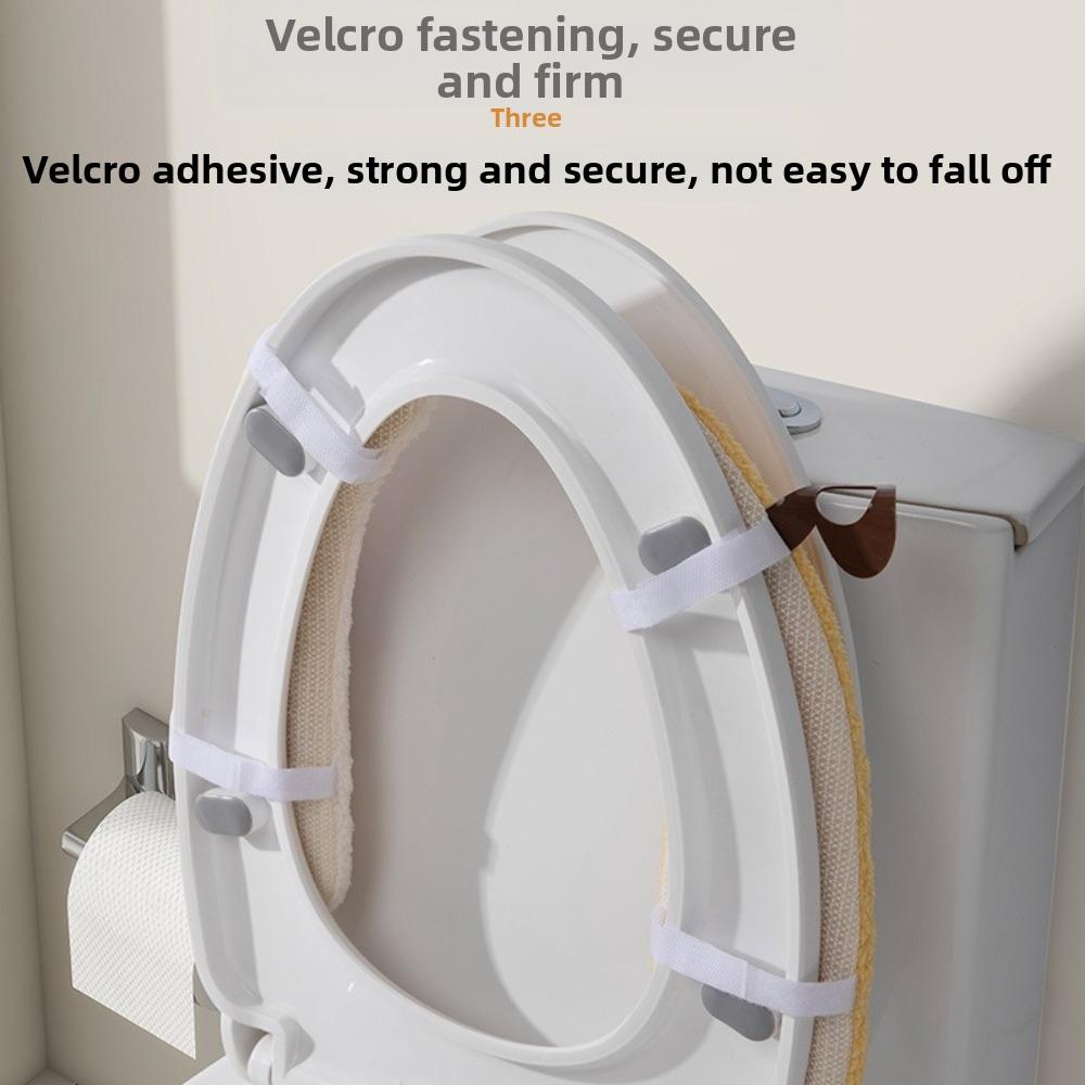 1set Thickened Toilet Seat Pad Adhesive Fixed Adhesive Toilet Mat Warm Toilet Cushion Winter