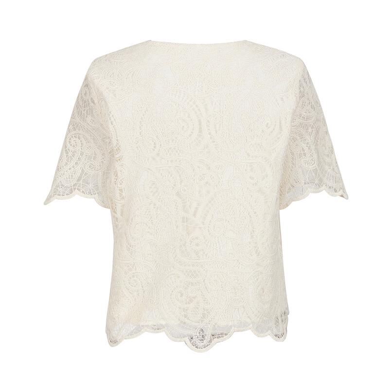 JUZI ANNACO Soft Glow Elegant Lace Top & Skirt Set