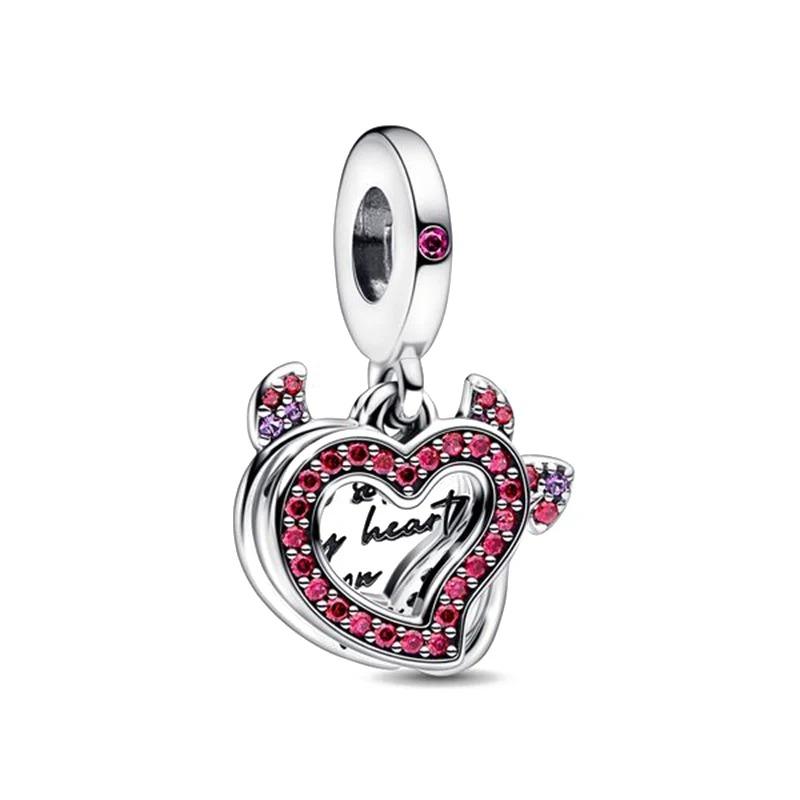 Ciondolo Fascino Argento 925 Fai da Te Torre Porta Castello Nave Angelo per Donne Gioielli Collana Bracciale Boutique