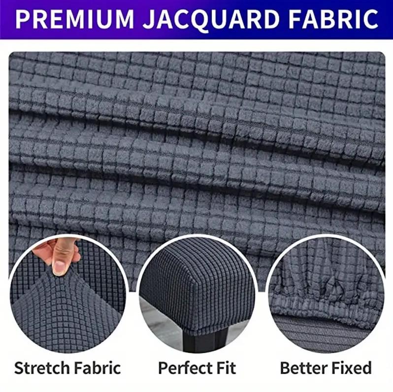 1Pcsastic Armless Chair Cover Solid Color Stretch Chair Slipcover Removable Single Sofa Covers For Bar Living Room