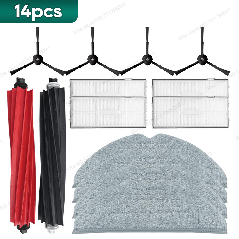 Compatible For Roborock S8 / S8 Pro Ultra / S8 Plus Accessories Main Brush Hepa Filter Dust Bag Mop Cloth Spare Parts