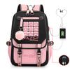 Large Capacity Schoolbag with Shoulder Strap; Student Three-piece Pencil Case Set