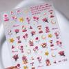 Charming Petal Flower Colorful Wildflowers Daisy Leaves 5D Relief Self Adhesive Nail Art Sticker Decoration Manicure Decal DIY