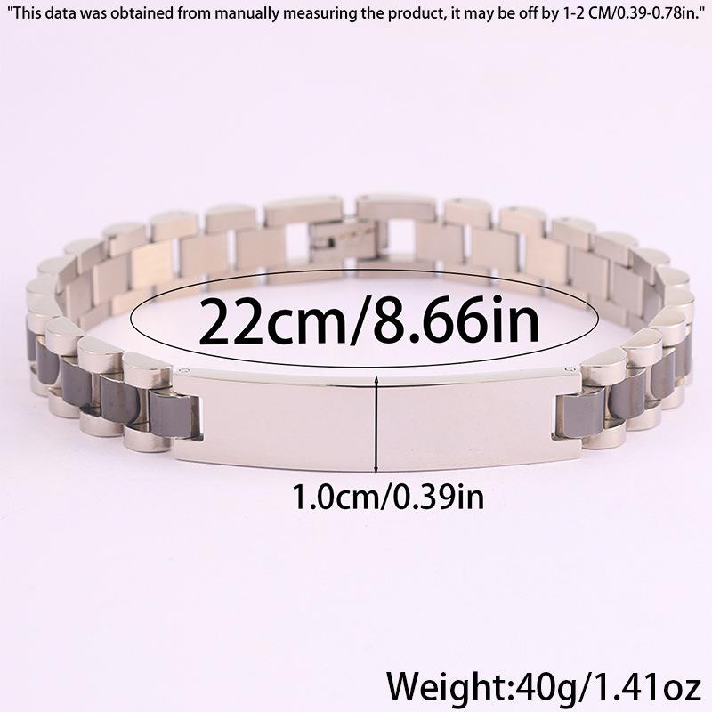 Stainless Steel Strap   Men's and Women's Gentleman's Temperament Retro Bent Brand Strap  Jewelry 