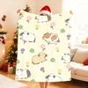 Cute Cartoon Guinea Pig Blanket For Soft Throw Blanket for Picnic Bed Sofa Home Bedroom Cozy Warm Comfortable