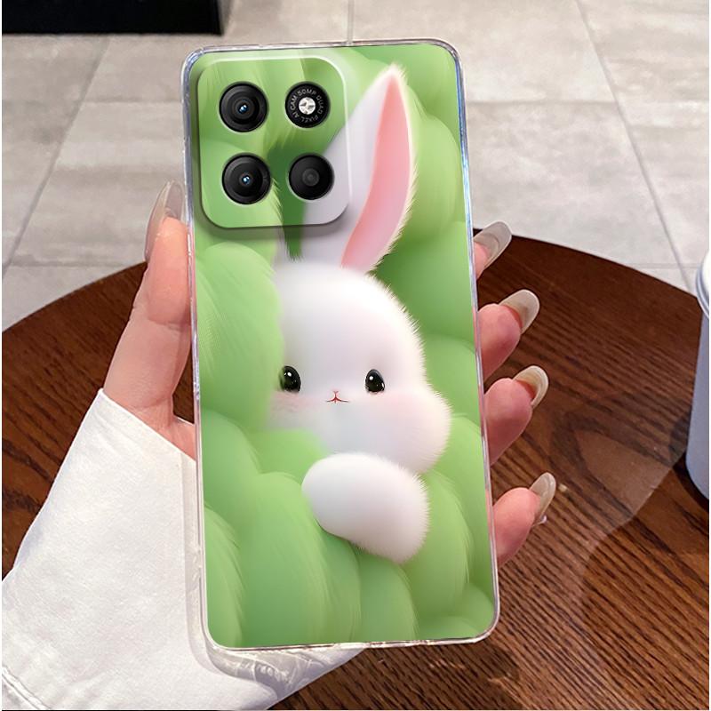 Phone Case For Motorola Moto G17 Power Case Luxury Cute Love Rabbit Funny Clear Soft TPU Silicone Cover For Moto G17Power Bumper