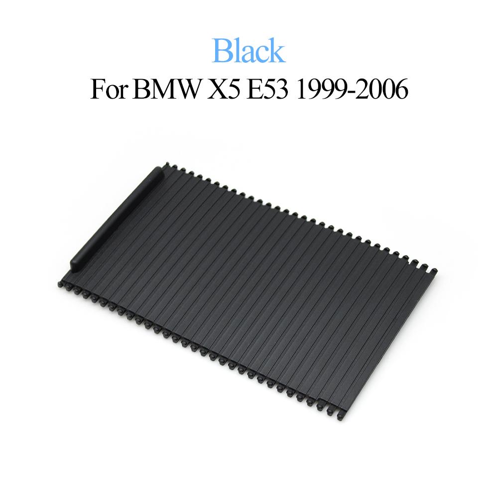 Car Central Console Drink Water Cup Holder Curtain Roller Blind Shutter Trim For BMW X5 E53 1999-2006 51168408026,51168402941 Black 1PC For E53