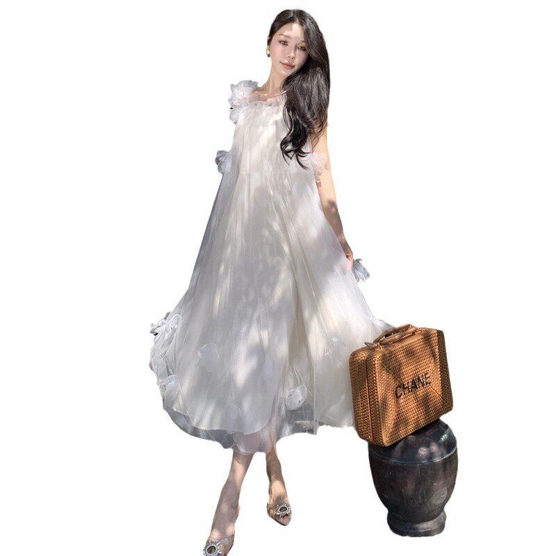 Bridal Wedding Robe, Fairy-Style Suspender Dress, Korean-Style Travel Photography Light Wedding Dress, Engagement Dress