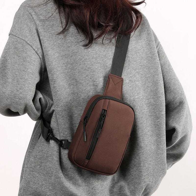 1Pcs Men's Chest Bag One Simple And Fashionable Single Shoulder Chest Bag Large Capacity Shoulder Bag Adjustable Shoulder Strap