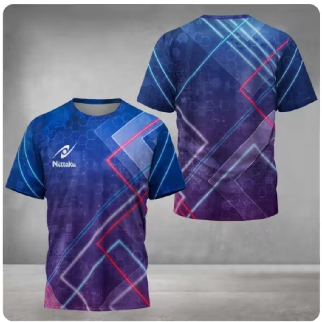 

Чоловіча футболка для настільного тенісу Nittaku Victory Light з принтом Чоловіча літня спортивна футболка для настільного тенісу Тренувальна швидковисихаюча футболка 3XL