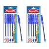 REYNOLDS JIFFY Gel Pen Bag Pack of 2 X 5 Pen Blue 0.5mm Fine Writing for Office, School & Home