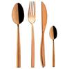 Steel and Copper Cutlery Set for 6 People, 24 Pieces.