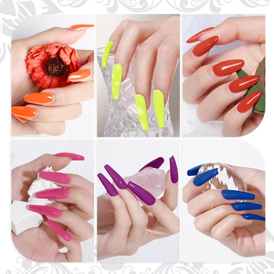 ROSALIND 7ml Gel Nial Polish Semi Permanent Nail Gel Polish Top Base Coat UV Gel For Nail Art Design