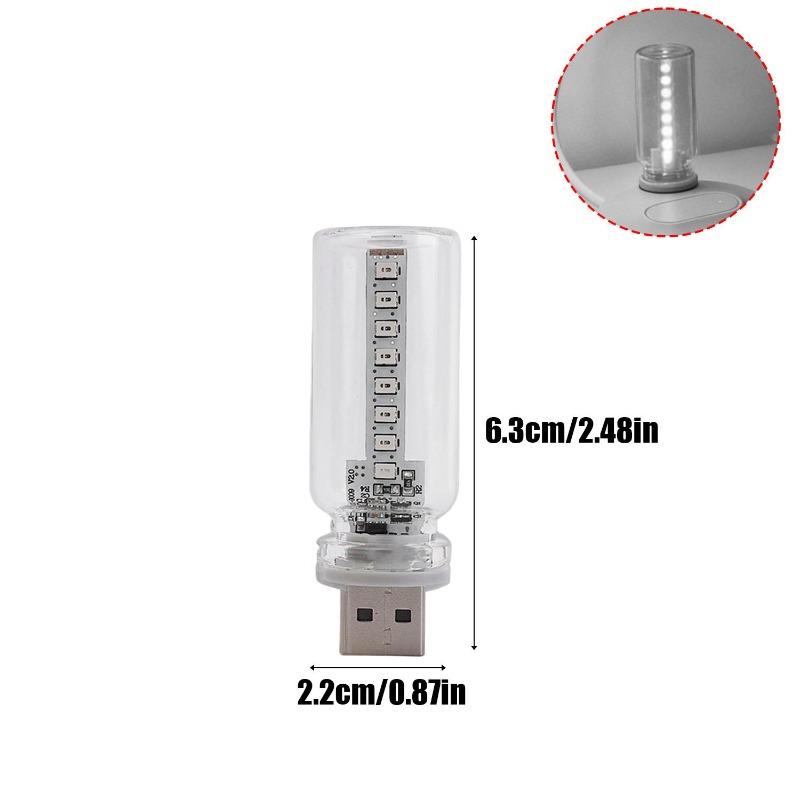 

Car Mini USB Night Light Touch Control Dimmable LED Filament Lamp USB Plug and Play Decorative Atmosphere Light for Car Bedroom