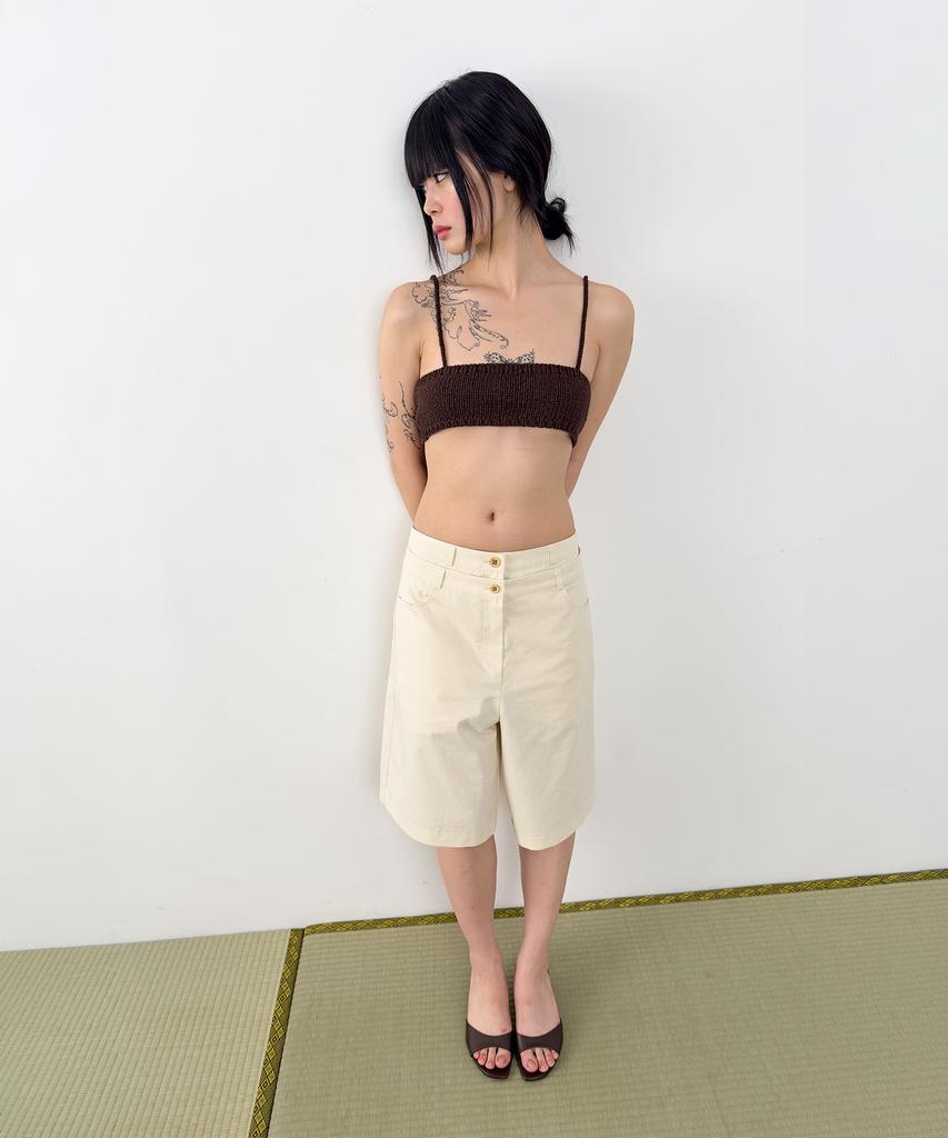 Nihi Double Belt Half Shorts (Ivory)