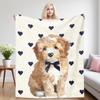 Gentle Pup Nap Blanket,Flannel Blanket,Suitable For Sofas,Beds,Cars,Rooms,Offices,Camping,Exquisite Gift Blankets