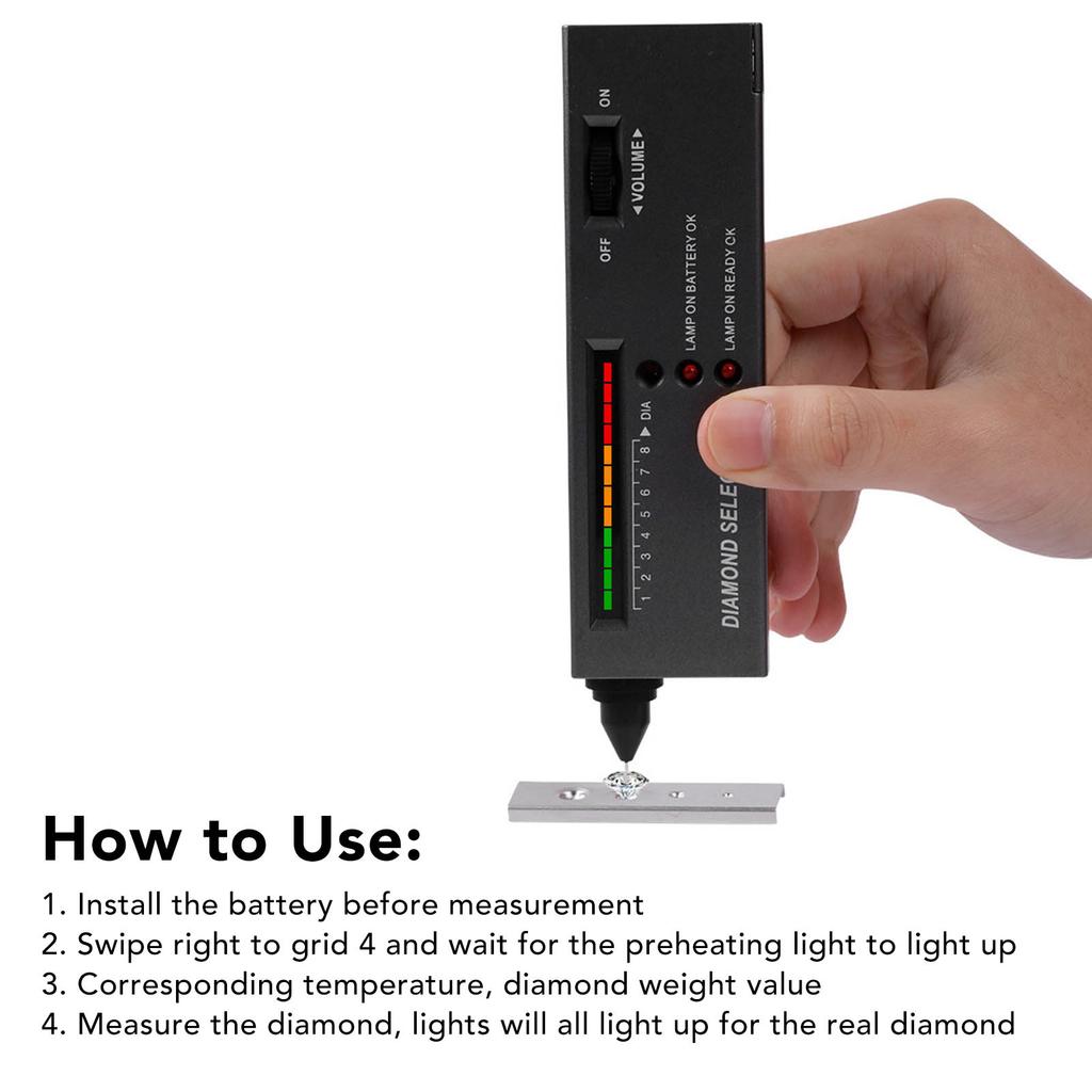 Selektor Selektor Długopis testowy Wysoka dokładność Profesjonalny z 30X LED Powiększający do biżuterii Długopis testowy