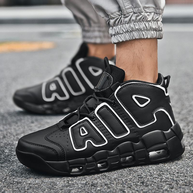 Pippen Air Large Size Basketball Shoes High-top Casual Men Women Air Cushion Youth Sports Sneakers