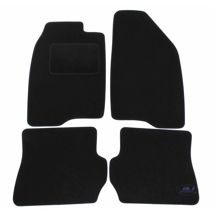 Tapis De Sol Noir Velours - J&amp;J AUTOMOTIVE - Ford Fusion 2002-2012 - Sur Mesure - Antidérapant - Imperméable