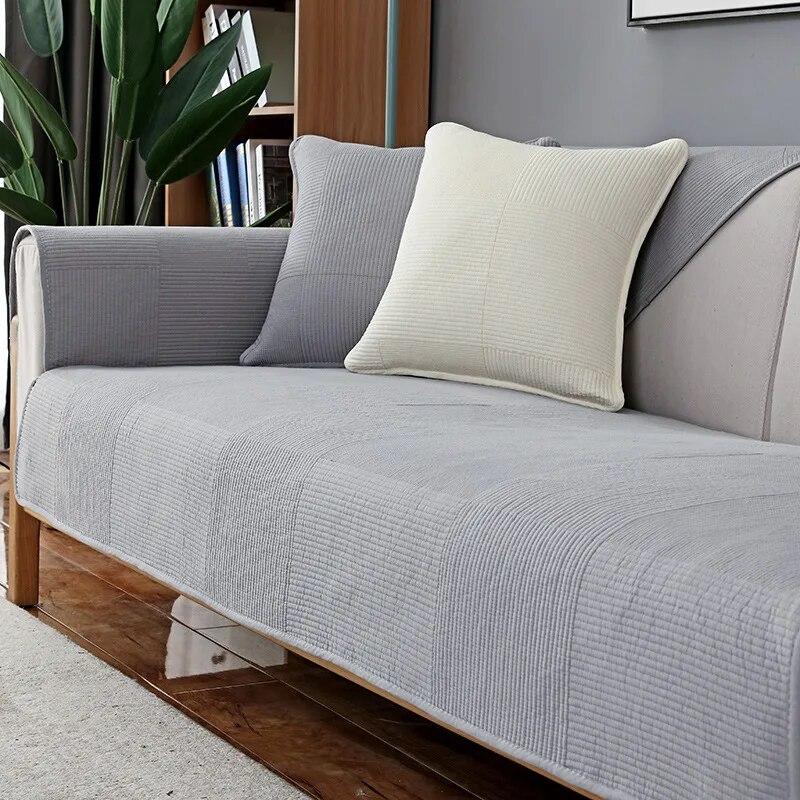 

Простая диванная подушка на четыре сезона, нескользящая подушка из чистого хлопка, современная зимняя универсальная кожаная подушка для дивана, тканевое полотенце 70x70cm