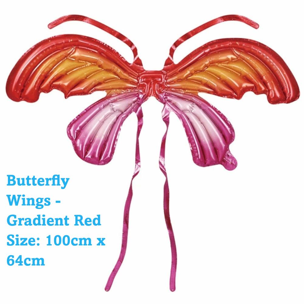 Party Balloon Inflatable Angel Wing Balloon Colorful Fairy Wing Balloon Back Hanging Balloon DIY Decor