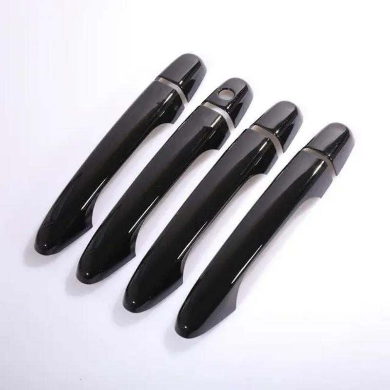 For Honda JADE 2014 2015 2016 2017 2018  ABS Chrome Carbon Fiber Black Door Handle Cover Trim Sticker Car Styling Accessory