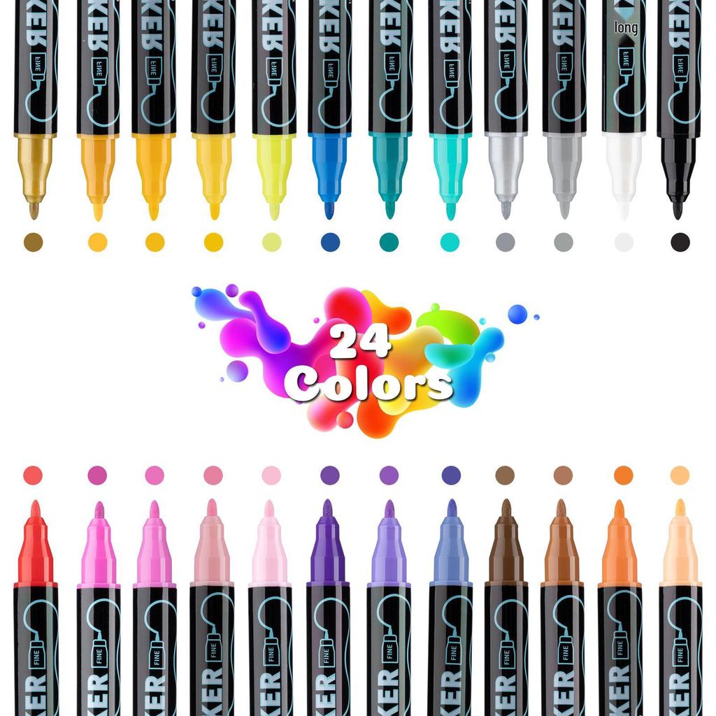 Dudu Pen Double-Headed Acrylic Marker for Kids - Large Capacity, Quick-Drying, Water-Based.