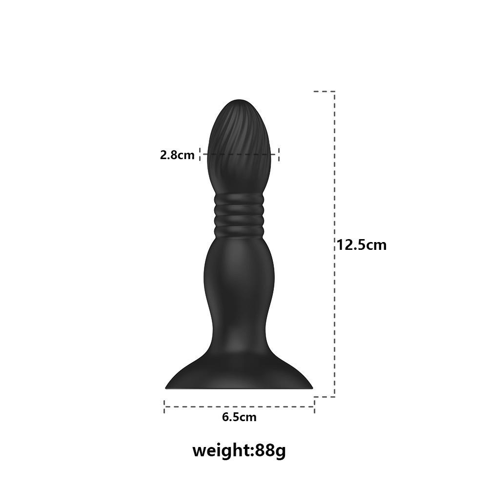 Multi-speed Wireless APP Remote Suction Cup Telescopic Vibration Silicone Anal Plug Rechargeable Adult Anal Toy