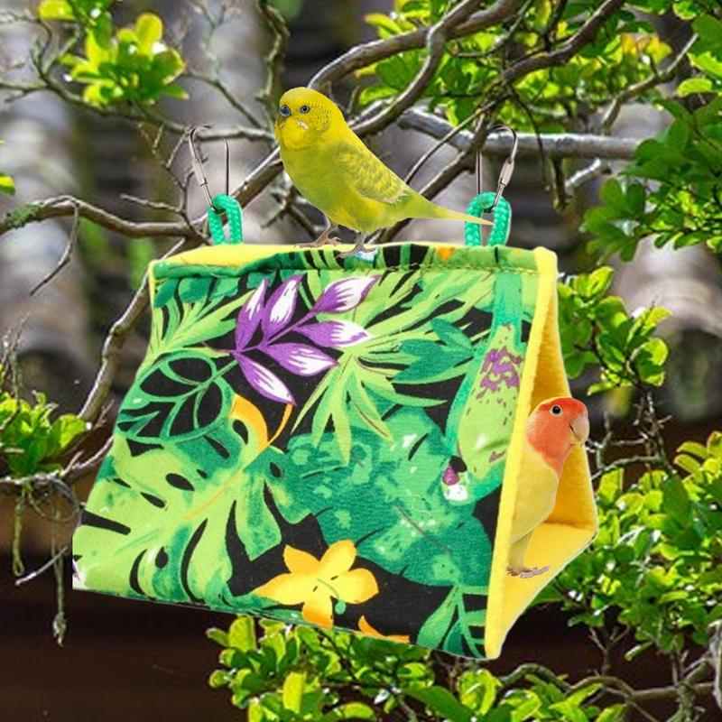 Bird Hammock Bird Hut Hammock Sleeping Bed Warm Hideaway Tent For Finch African Grey Parakeet Conure Parrot Macaw Lovebirds