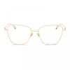 Valentino Eyeglasses Square Full Rim  Gold Frame And Clear Demo Lens Lens Vlx 167aa Gold