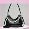 High-end Design Crescent Bag For Women Autumn Winter Fashion With Pearl Pendant