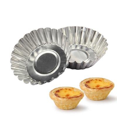 10 Pcs Egg Tart Molds Aluminium Mini Tart Pans Mini Cupcake Cake Muffin Cookie Mold Baking Cups for Steaming and Baking