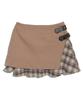 High School Disco Layered Buckle Skirt_Beige
