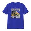 Forklift Certified T Shirt Funny Gift Bf25a Vintage Washed Versatile Casual Streetwear Soft Homme Breathable Stylish Graphic