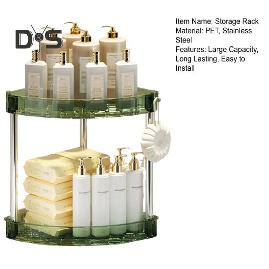 Corner Bathroom Counter Organizer Storage Rack Large Capacity 3 Tier 90 Degree Design Makeup Organizer Perfume Tray