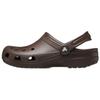 Classic Clog Leatherette Fashion and Versatile Hole Shoes Unisex Brown