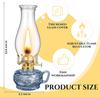Cywinfow Handmade Kerosene Lamp Lantern, Vintage Kerosene Lamp, Paraffin Oil Lamp L392 (Transparent - Gold)