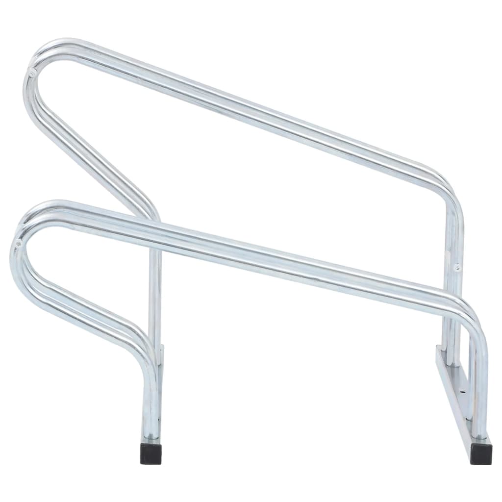 Vidaxl 2-Bike Stand, Freestanding, Galvanized Steel