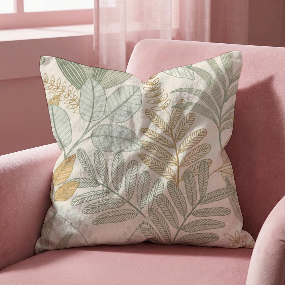 Leaf Cushion Cover MultiScene Pillow Cover for Home Car Reversible Soft Durable for Daily Use