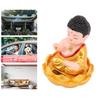 Buddha Ornament Solar Powered Light Energy Sensing Auto Nod Buddha Decoration for Home Car