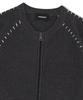 MAHAGRID Stitch Zip-Up Knit Charcoal(Mg2Fsmk680A)