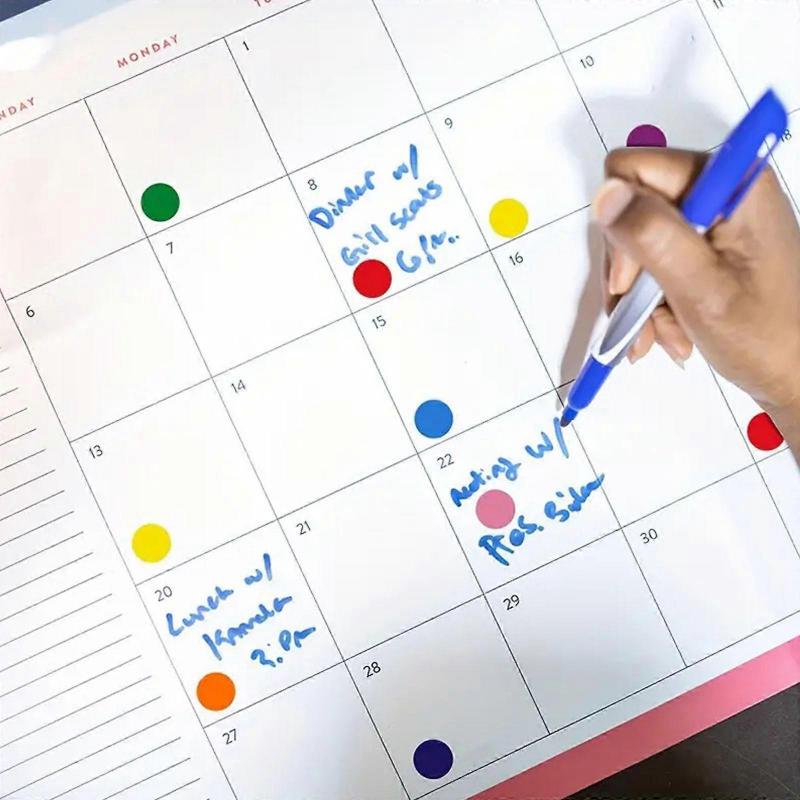 6 Rollen Runde Aufkleber Farbcodierungsaufkleber Roter Punktaufkleber Kreisförmiger Aufkleber Für Dateiorganisation Lagerbeschriftung Gelb