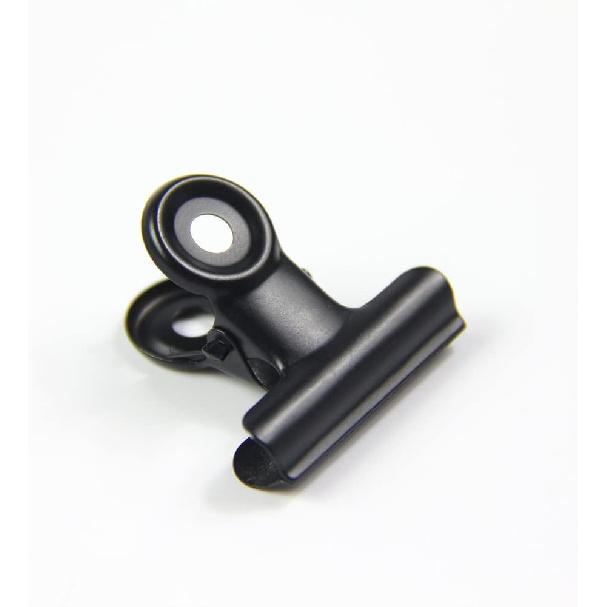 Coideal Small Bulldog Paper Clips - 120 Pcs Mini Black Metal Hinge Bull Clips 22mm Tiny Binder Paper Clamps for Pictures, Photos 120