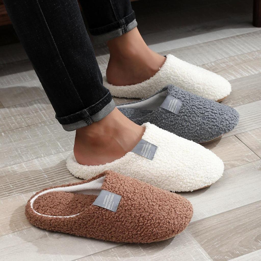 2024 Soft Sole Indoor Cotton Slippers - Lightweight, Silent, Couple's Home Shoes
