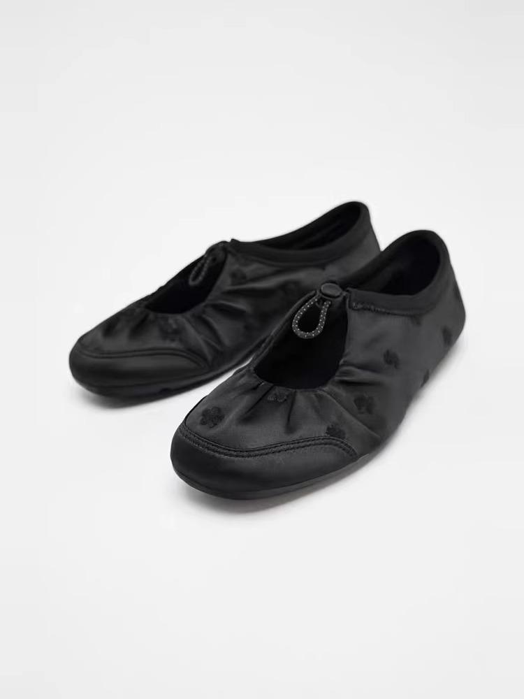 

Овчина Новая корейская версия модной обуви с мелким вырезом, женские повседневные балетки с круглым носком, регулируемой пряжкой, удобная спортивная обувь 35