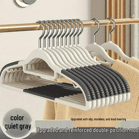 Rotatable Non-Slip Wide Shoulder Hanger for Wet/Dry Use - Multi-Functional, Traceless, Thickened Plastic Clothes Hanger