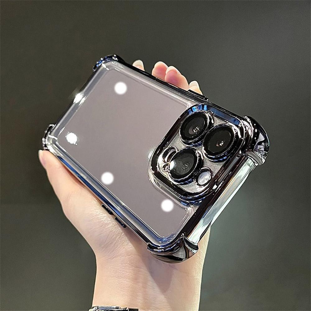 Anti fall transparent phone case For Honor 200 100 90 80 70 60 Pro Casing Soft Silicone TPU Electroplating Clear Lens Protection Back Cover